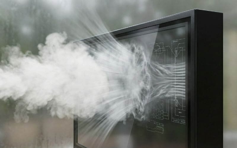 Weatherproof outdoor tv enclosure design showing sealed protection against steam and moisture intrusion