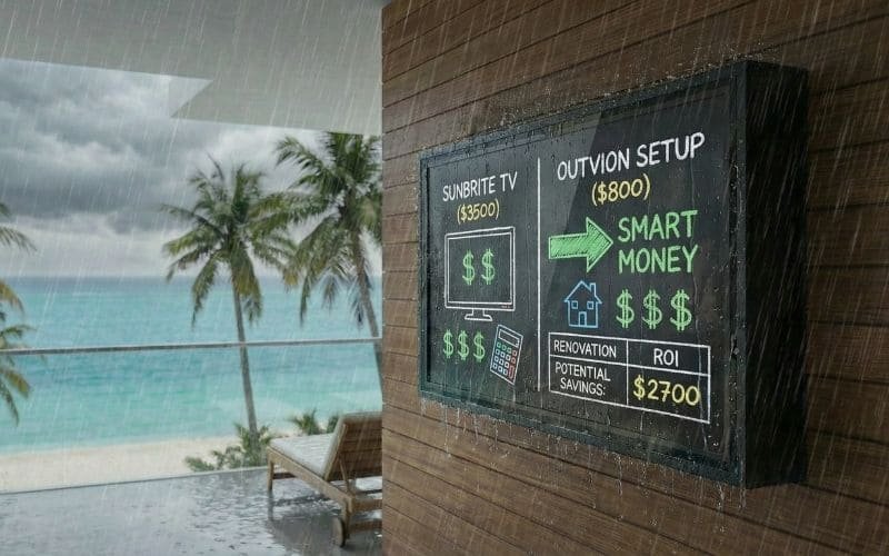 Confronto del ROI della ristrutturazione di un immobile utilizzando una custodia per TV resistente alle intemperie rispetto alle tradizionali configurazioni TV per esterni