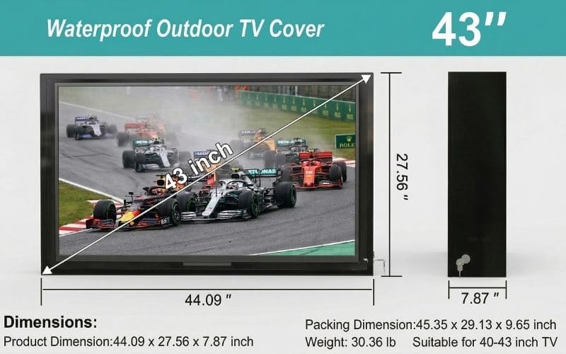 40-45 Inch Weatherproof TV Enclosure