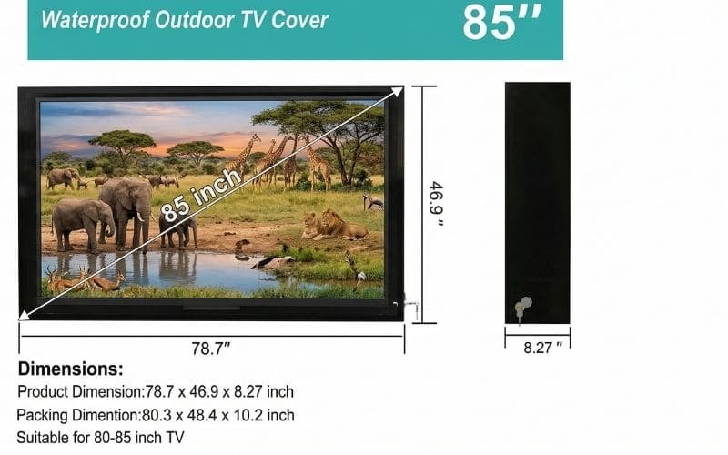 80-85 Inch Outdoor TV Cabinet