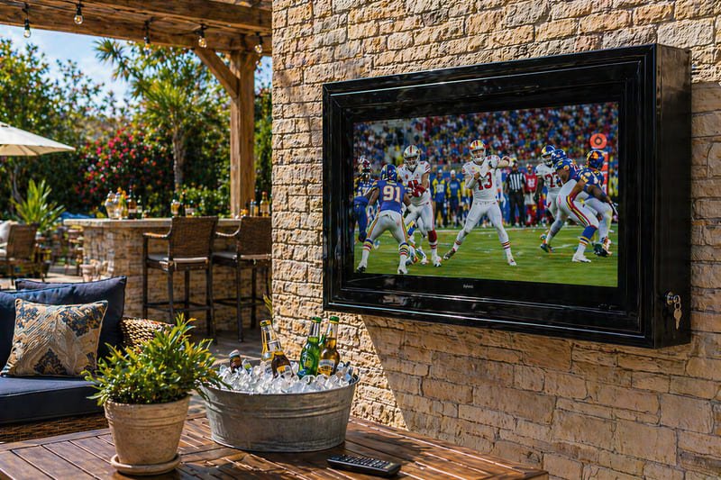 Checking outdoor TV enclosure