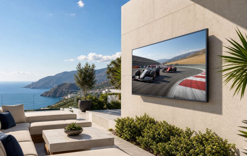 dedicated outdoor tv commercial patio all in one product